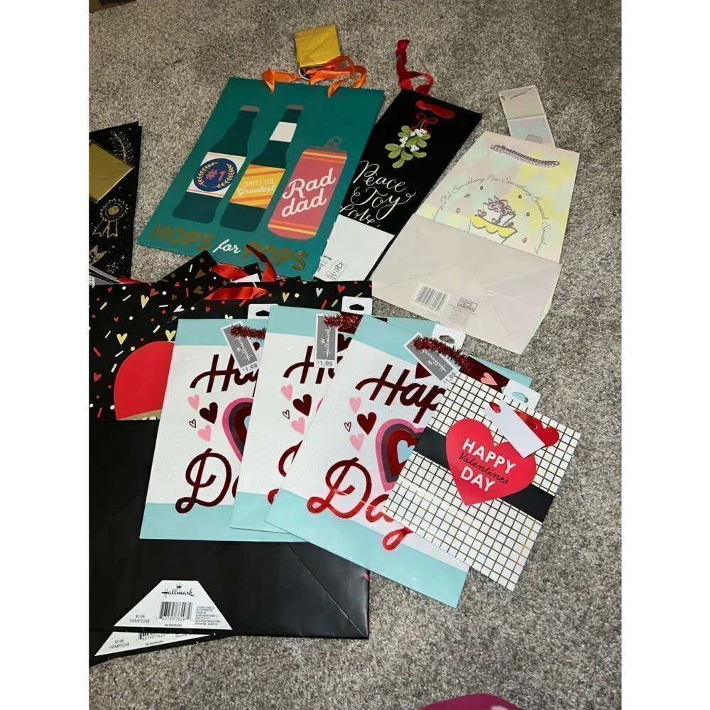 Assorted Gift Bags Set - 13 New with Tags for Various Occasions